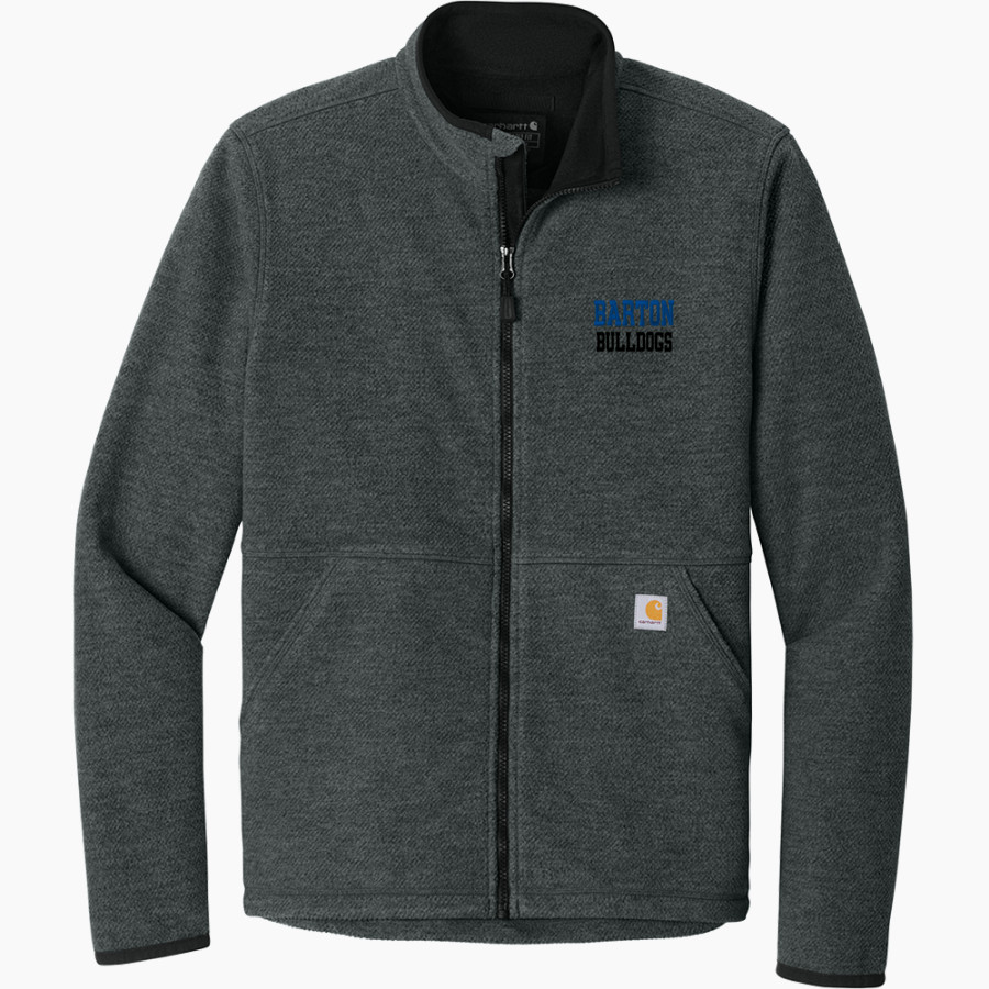 Barton College Official Store of the Bulldogs <span class="pdp-name-mascot">Barton Bulldogs</span> Carhartt Men's Textured Full Zip Fleece Jacket