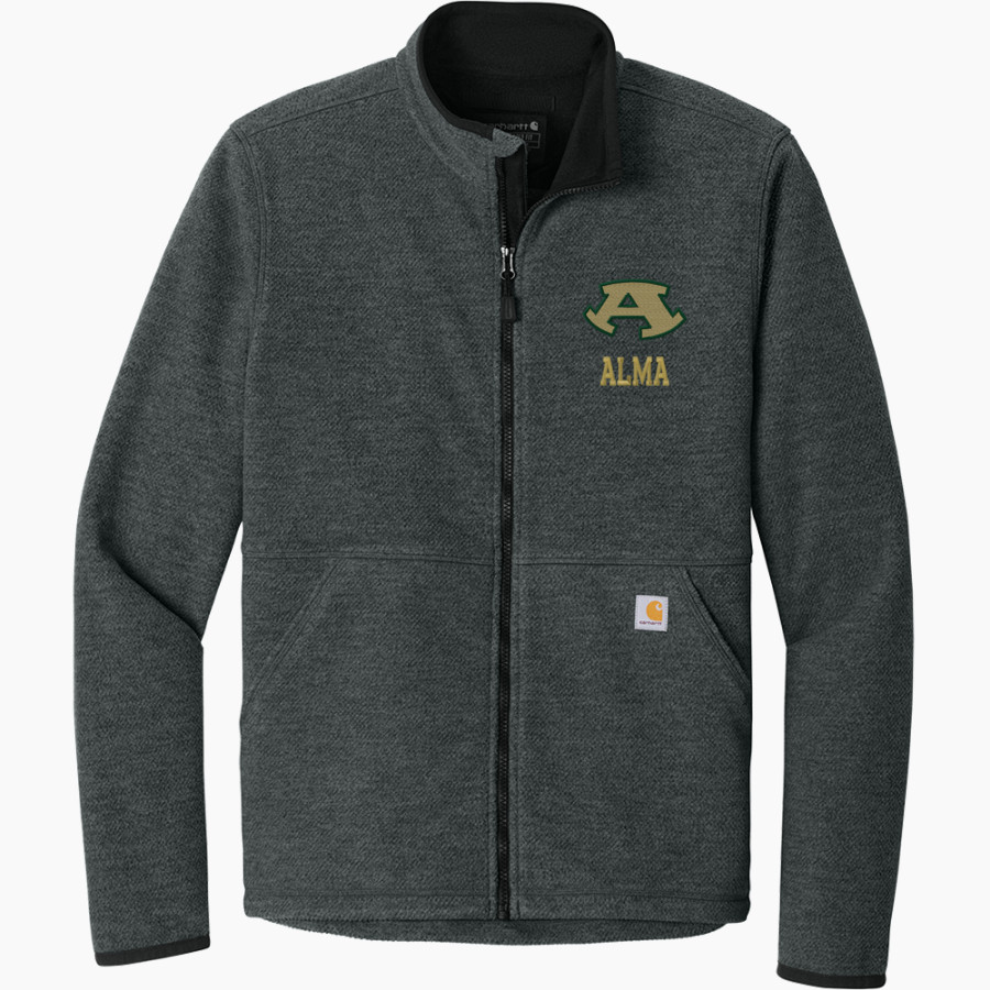 ALMA HIGH SCHOOL AIREDALES Carhartt Men's Textured Full-Zip Fleece Jacket