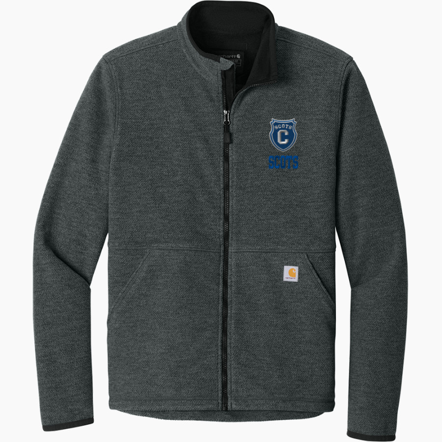 Covenant Scots <span class="pdp-name-mascot">Covenant Scots</span> Carhartt Men's Textured Full Zip Fleece Jacket