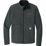 GEORGE WYTHE HIGH SCHOOL MAROONS <span class="pdp-name-mascot">GEORGE WYTHE MAROONS</span> Carhartt Men's Textured Full Zip Fleece Jacket Front Thumbnail