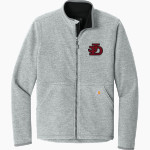 Jamesville DeWitt Red Rams Carhartt Men's Textured Full-Zip Fleece Jacket Front Thumbnail