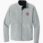 Plainfield Quakers <span class="pdp-name-mascot">Plainfield Quakers</span> Carhartt Men's Textured Full-Zip Fleece Jacket Front Thumbnail