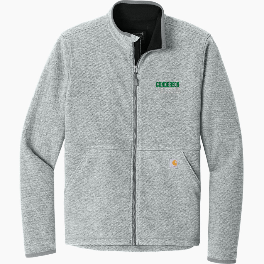 Gunderson Grizzlies <span class="pdp-name-mascot">Gunderson Grizzlies</span> Carhartt Men's Textured Full Zip Fleece Jacket