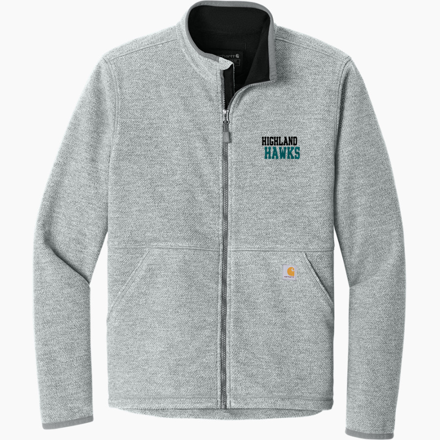 Highland Hawks <span class="pdp-name-mascot">Highland Hawks</span> Carhartt Men's Textured Full Zip Fleece Jacket