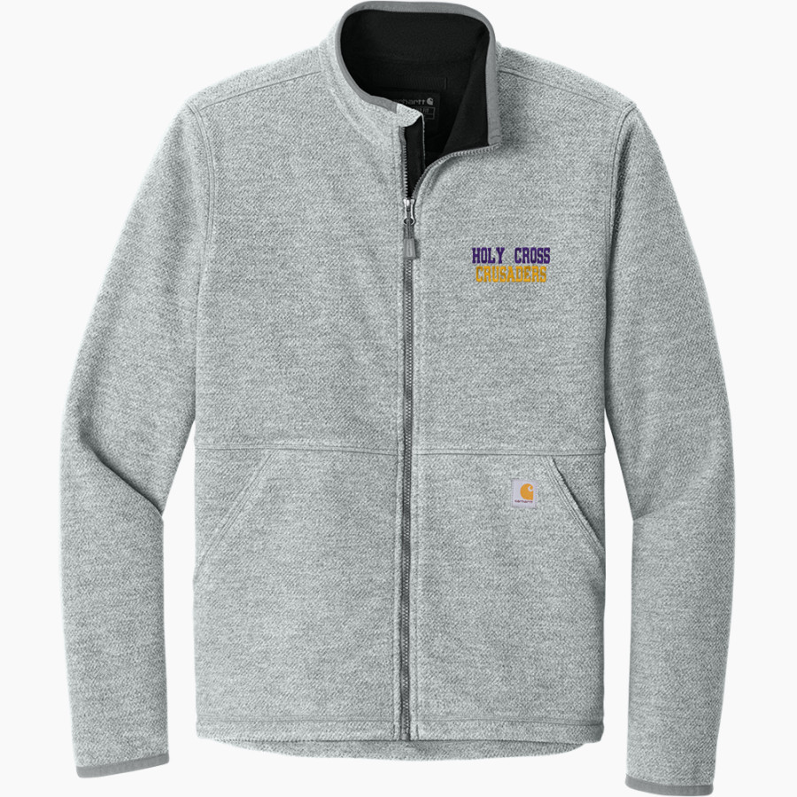 Holy Cross Crusaders <span class="pdp-name-mascot">Holy Cross School Crusaders</span> Carhartt Men's Textured Full-Zip Fleece Jacket