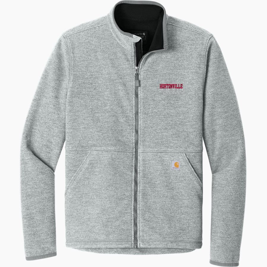 HORTONVILLE HIGH SCHOOL POLAR BEARS <span class="pdp-name-mascot">HORTONVILLE POLAR BEARS</span> Carhartt Men's Textured Full Zip Fleece Jacket
