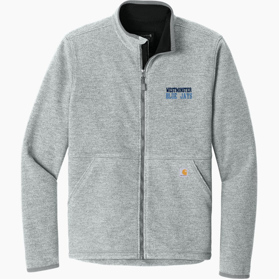 Westminster Blue Jays <span class="pdp-name-mascot">Westminster Blue Jays</span> Carhartt Men's Textured Full-Zip Fleece Jacket