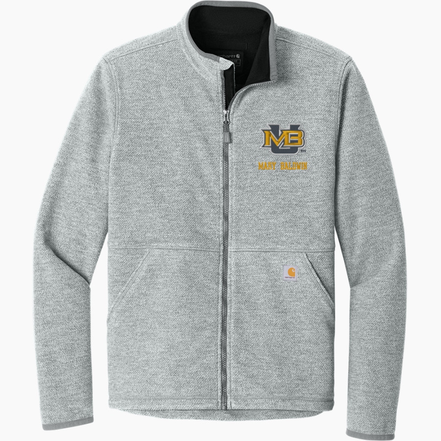 Mary Baldwin Fighting Squirrels <span class="pdp-name-mascot">Mary Baldwin Fighting Squirrels</span> Carhartt Men's Textured Full Zip Fleece Jacket