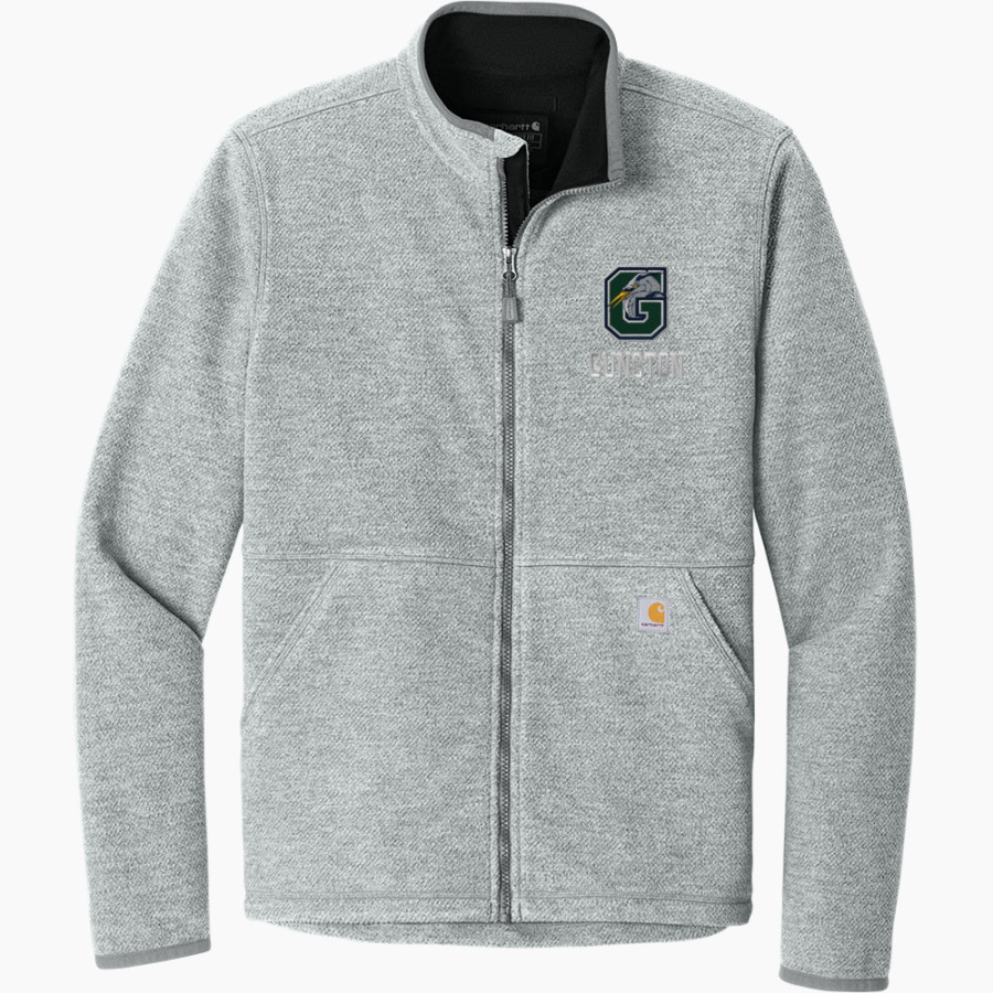 Gunston Herons Carhartt Men's Textured Full-Zip Fleece Jacket