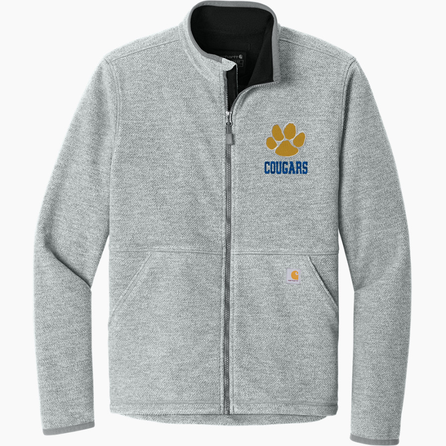 CULBRETH Cougars Carhartt Men's Textured Full-Zip Fleece Jacket