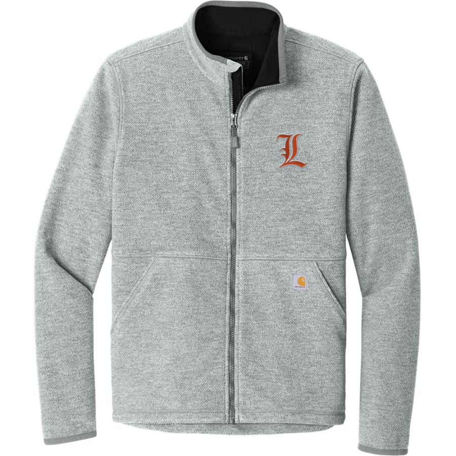 LESLIE HIGH SCHOOL BLACKHAWKS <span class="pdp-name-mascot">LESLIE BLACKHAWKS</span> Carhartt Men's Textured Full Zip Fleece Jacket