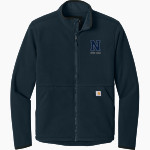 Northwestern Wildcats Carhartt Men's Textured Full-Zip Fleece Jacket Front Thumbnail