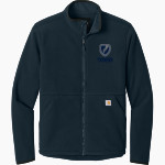 Manhattan Christian Thunder <span class="pdp-name-mascot">Manhattan Christian Thunder</span> Carhartt Men's Textured Full Zip Fleece Jacket Front Thumbnail