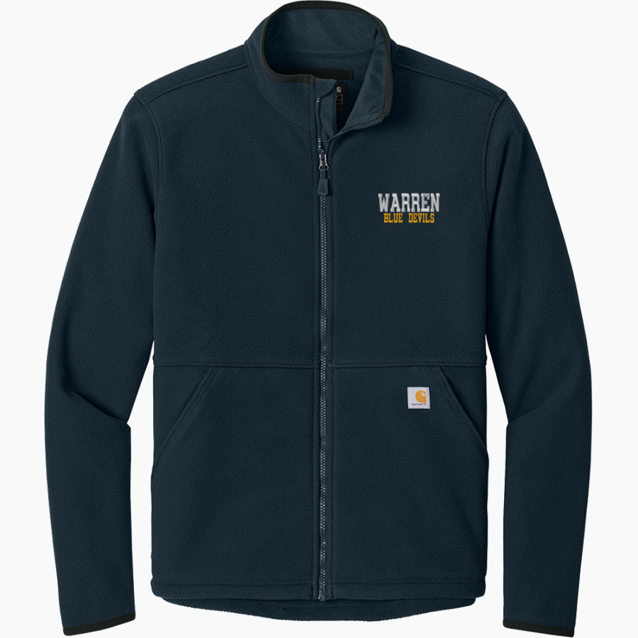 Warren Blue Devils <span class="pdp-name-mascot">Warren Blue Devils</span> Carhartt Men's Textured Full Zip Fleece Jacket
