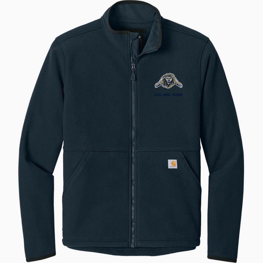 ALPHA OMEGA ACADEMY LIONS <span class="pdp-name-mascot">ALPHA OMEGA ACADEMY LIONS</span> Carhartt Men's Textured Full-Zip Fleece Jacket