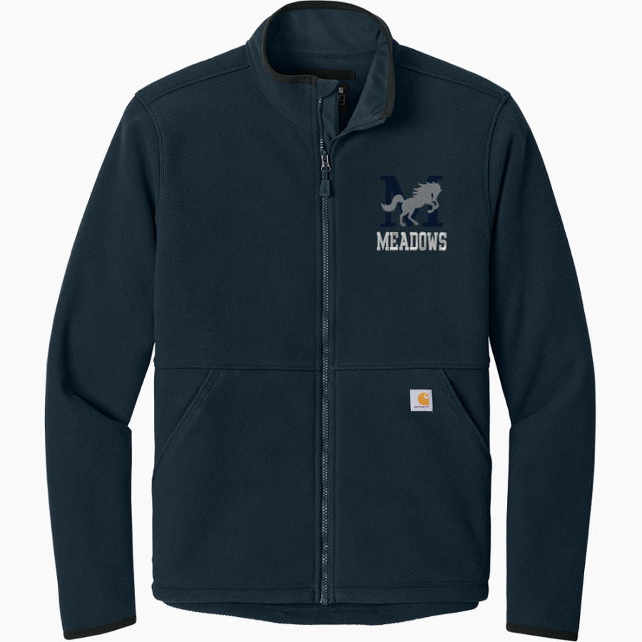 Meadows School The Official Store of the Mustangs <span class="pdp-name-mascot">Meadows School Mustangs</span> Carhartt Men's Textured Full Zip Fleece Jacket
