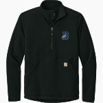 William L Callahan Broncos Carhartt Men's Textured 1/2-Zip Fleece Jacket Front Thumbnail