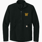 Widener University Pride Online Store Carhartt Men's Textured 1/2-Zip Fleece Jacket Front Thumbnail