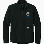 BACON ACADEMY BOBCATS Carhartt Men's Textured 1/2-Zip Fleece Jacket Front Thumbnail