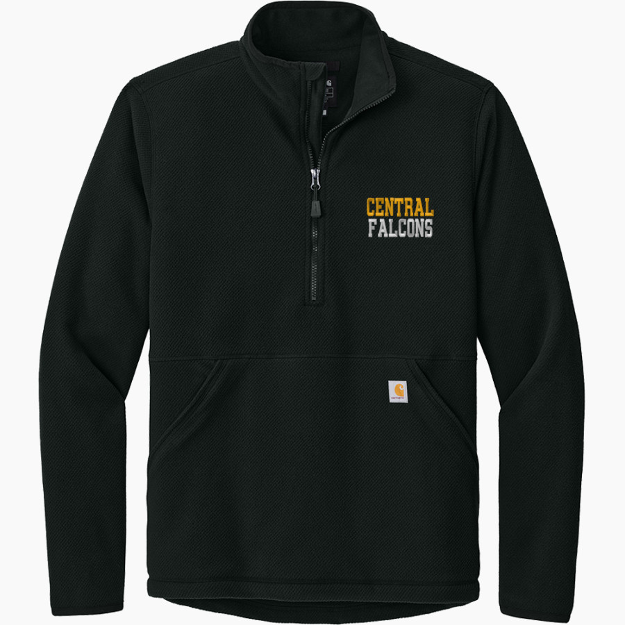 CENTRAL TECH SCHOOL FALCONS <span class="pdp-name-mascot">CENTRAL FALCONS</span> Carhartt Men's Textured 1/2-Zip Fleece Jacket