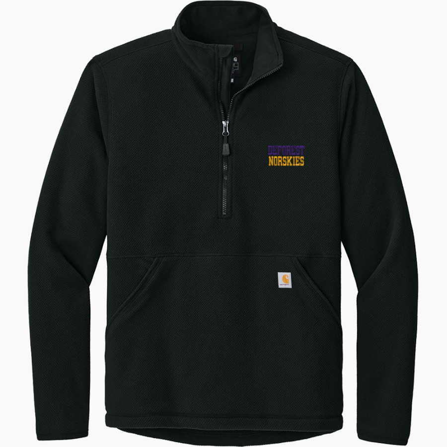 DEFOREST HIGH SCHOOL NORSKIES Carhartt Men's Textured 1/2-Zip Fleece Jacket