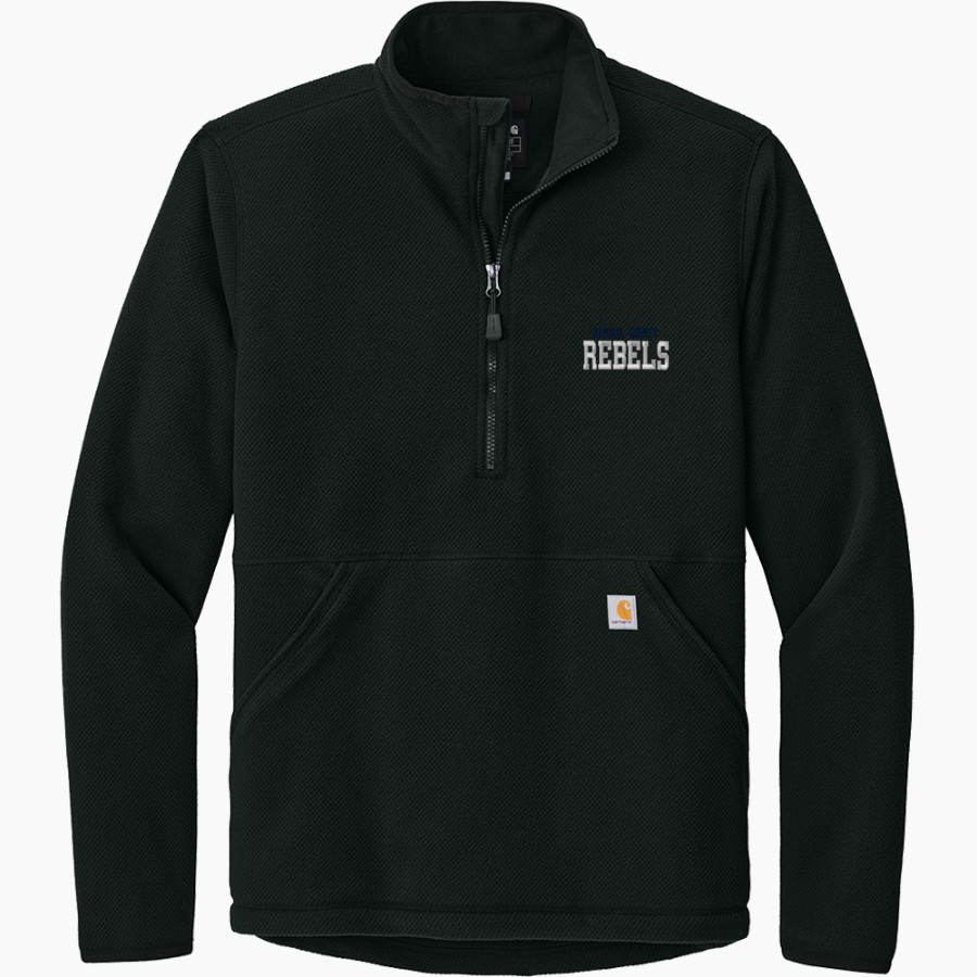RITCHIE COUNTY HIGH SCHOOL REBELS <span class="pdp-name-mascot">RITCHIE COUNTY REBELS</span> Carhartt Men's Textured 1/2-Zip Fleece Jacket