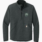 Delta College Pioneers <span class="pdp-name-mascot">Delta College Athletics Pioneers</span> Carhartt Men's Textured 1/2-Zip Fleece Jacket Front Thumbnail
