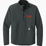 McDonough Rams Carhartt Men's Textured 1/2-Zip Fleece Jacket Front Thumbnail