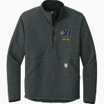 Pius XI Catholic High School Official Online Store <span class="pdp-name-mascot">Pius XI Popes</span> Carhartt Men's Textured 1/2-Zip Fleece Jacket Front Thumbnail