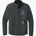American Cornhole <span class="pdp-name-mascot">American Cornhole</span> Carhartt Men's Textured 1/2-Zip Fleece Jacket Front Thumbnail