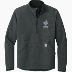Tufts Jumbos Carhartt Men's Textured 1/2-Zip Fleece Jacket Front Thumbnail