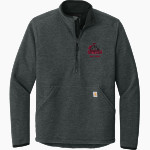East Feliciana Mighty Knights Carhartt Men's Textured 1/2-Zip Fleece Jacket Front Thumbnail