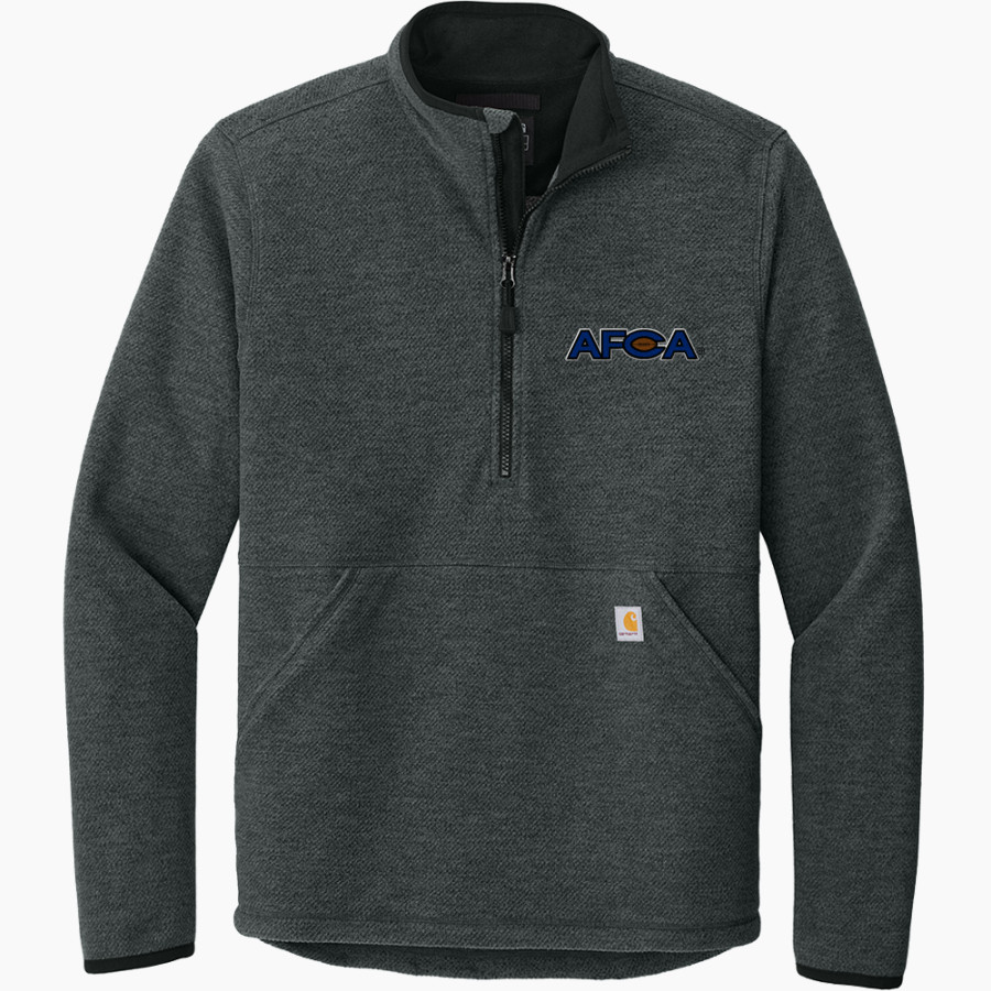 AFCA <span class="pdp-name-mascot">Afca Texas</span> Carhartt Men's Textured 1/2-Zip Fleece Jacket