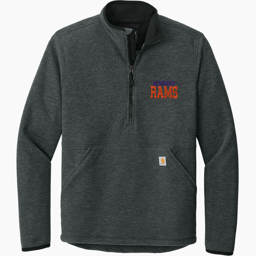 McDonough Rams Carhartt Men's Textured 1/2-Zip Fleece Jacket
