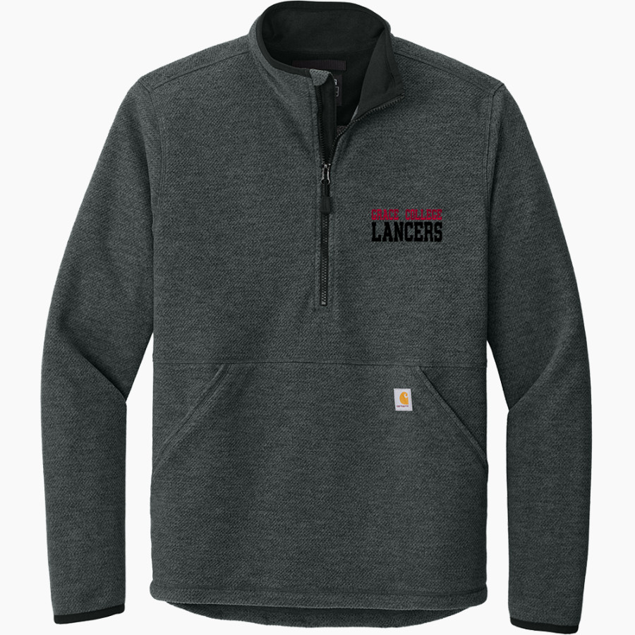 Grace College Lancers Carhartt Men's Textured 1/2-Zip Fleece Jacket