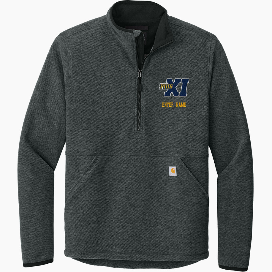 Pius XI Catholic High School Official Online Store <span class="pdp-name-mascot">Pius XI Popes</span> Carhartt Men's Textured 1/2-Zip Fleece Jacket