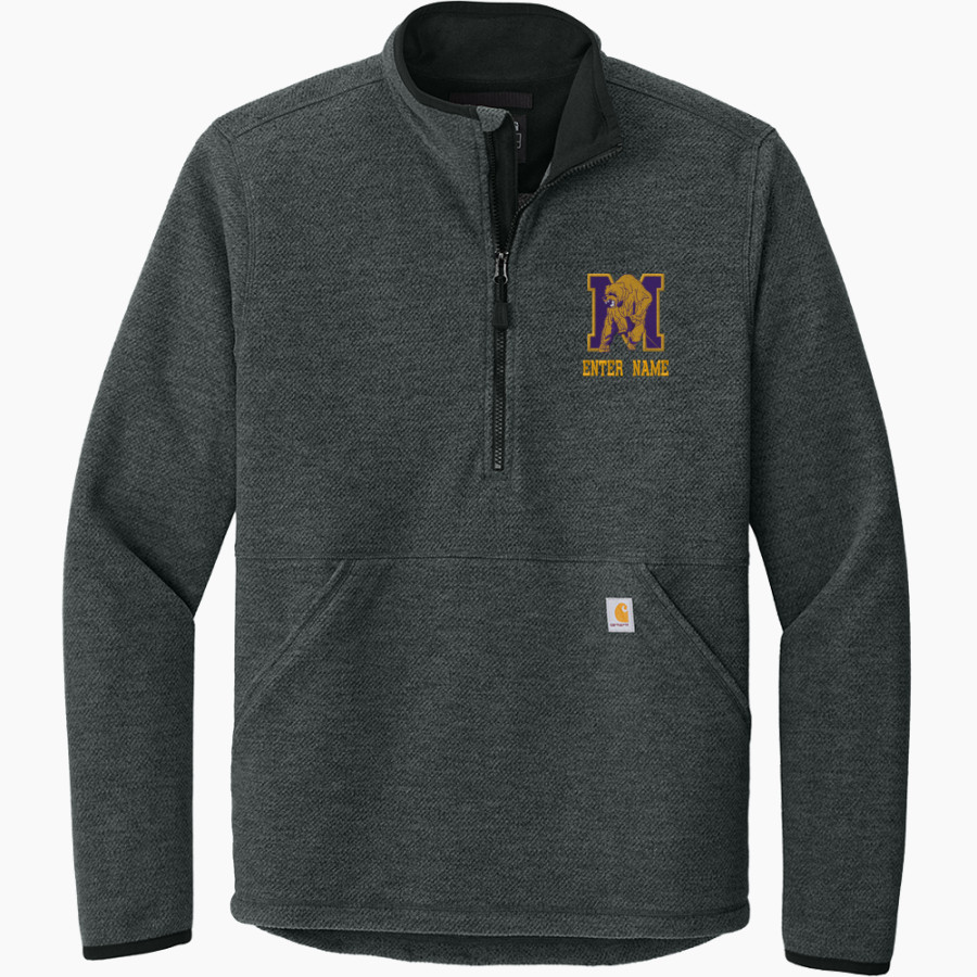 Miles Golden Bears <span class="pdp-name-mascot">Miles Golden Bear</span> Carhartt Men's Textured 1/2-Zip Fleece Jacket