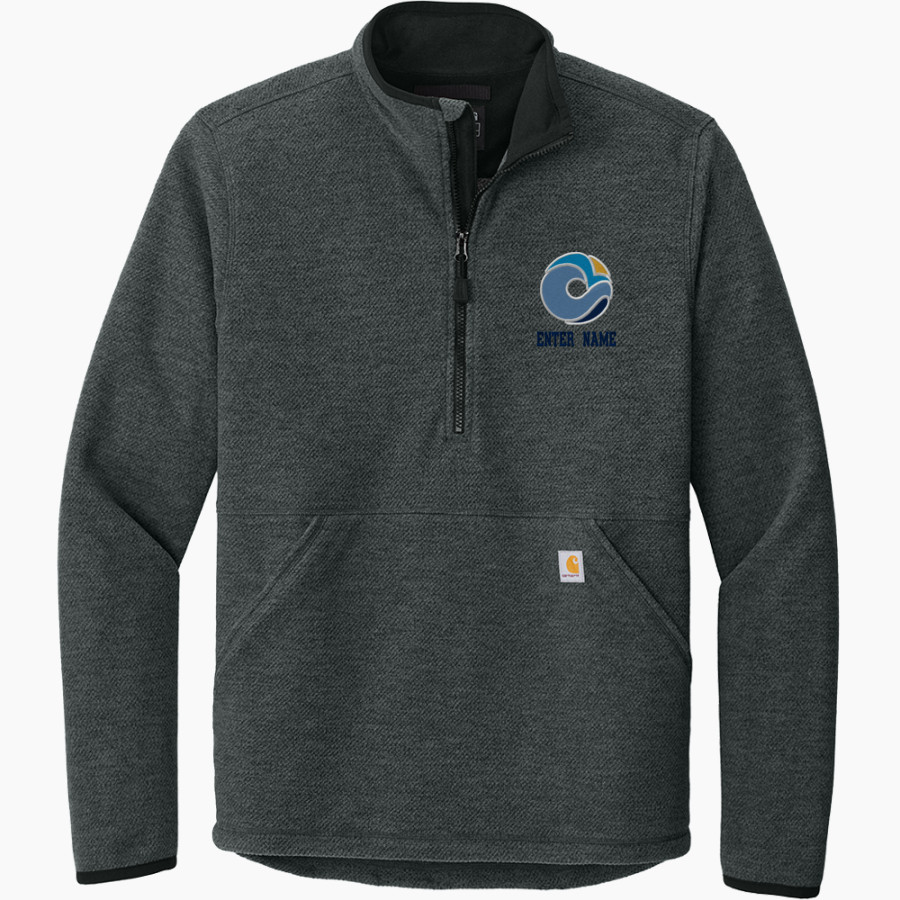 OCEANSIDE UNIFIED OCEANSIDE UNIFIED <span class="pdp-name-mascot">OCEANSIDE UNIFIED SCHOOL DISTRICT</span> Carhartt Men's Textured 1/2-Zip Fleece Jacket