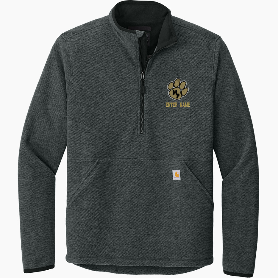 Manassas Park Cougars Carhartt Men's Textured 1/2-Zip Fleece Jacket