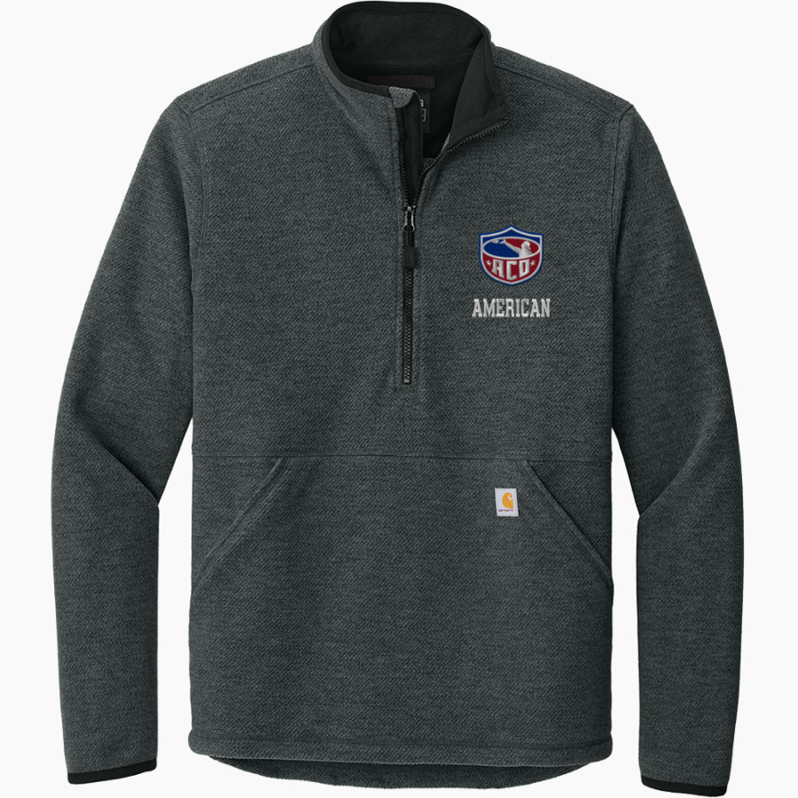 American Cornhole <span class="pdp-name-mascot">American Cornhole</span> Carhartt Men's Textured 1/2-Zip Fleece Jacket