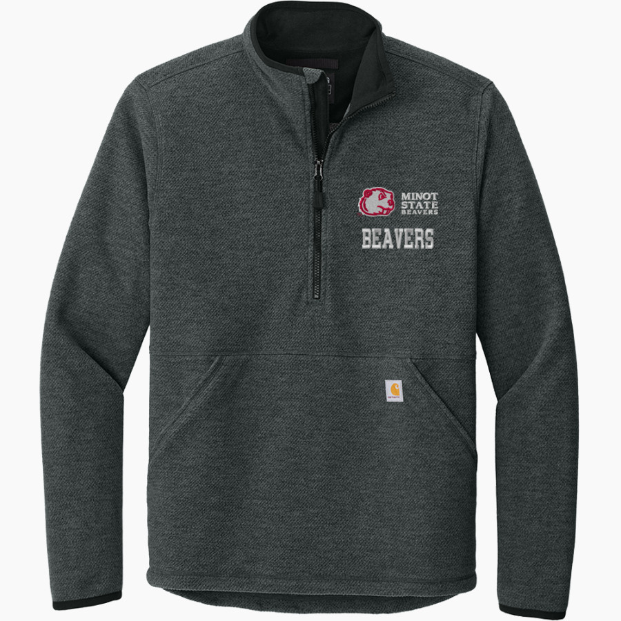 Minot State Beavers <span class="pdp-name-mascot">Minot State Beavers</span> Carhartt Men's Textured 1/2-Zip Fleece Jacket
