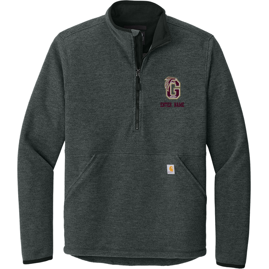 WM E GRADY VOC TECH SCHOOL FALCONS <span class="pdp-name-mascot">GRADY HIGH SCHOOL FALCONS</span> Carhartt Men's Textured 1/2-Zip Fleece Jacket