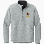CHARLOTTE HIGH SCHOOL TROJANS Carhartt Men's Textured 1/2-Zip Fleece Jacket Front Thumbnail