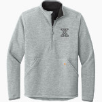 Xavier Falcons Carhartt Men's Textured 1/2-Zip Fleece Jacket Front Thumbnail