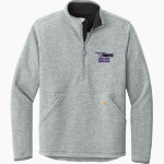 FORSYTH HIGH SCHOOL DOGIES Carhartt Men's Textured 1/2-Zip Fleece Jacket Front Thumbnail