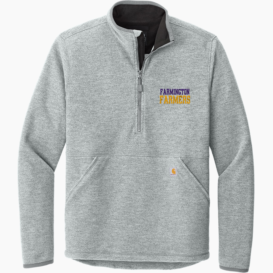 FARMINGTON HIGH SCHOOL FARMERS <span class="pdp-name-mascot">FARMINGTON FARMERS</span> Carhartt Men's Textured 1/2-Zip Fleece Jacket