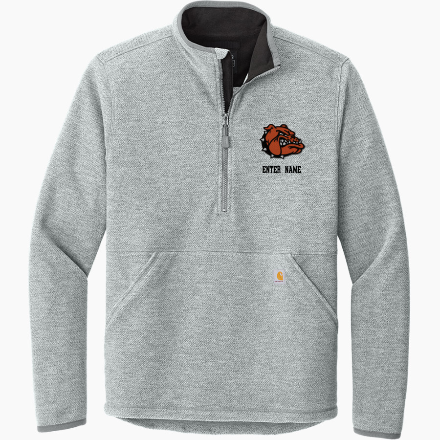 WALDRON HIGH SCHOOL BULLDOGS Carhartt Men's Textured 1/2-Zip Fleece Jacket