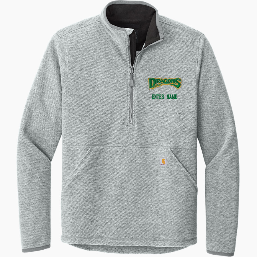 WEST DAVIDSON HIGH SCHOOL DRAGONS Carhartt Men's Textured 1/2-Zip Fleece Jacket