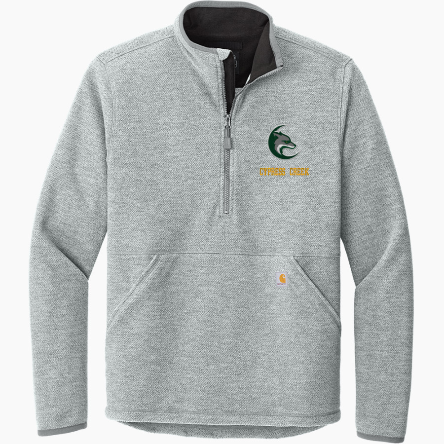 Cypress Creek Coyotes Carhartt Men's Textured 1/2-Zip Fleece Jacket