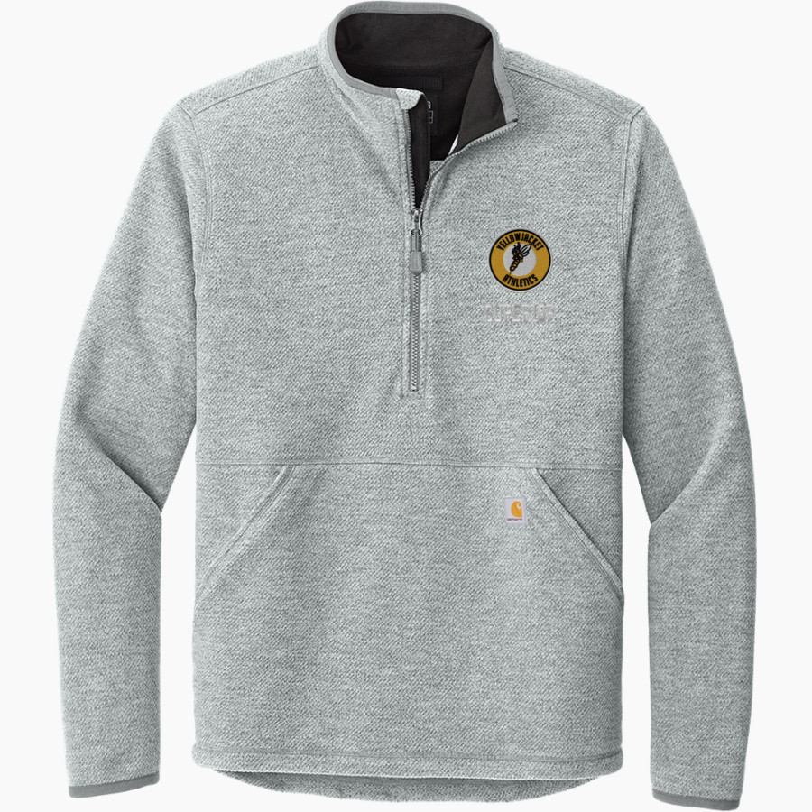 Superior Yellowjackets <span class="pdp-name-mascot">UW Superior Yellowjackets</span> Carhartt Men's Textured 1/2-Zip Fleece Jacket